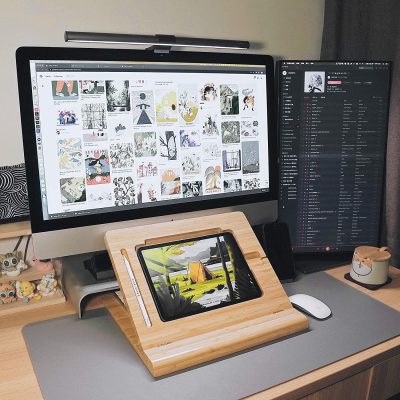 bamboo ipad holder