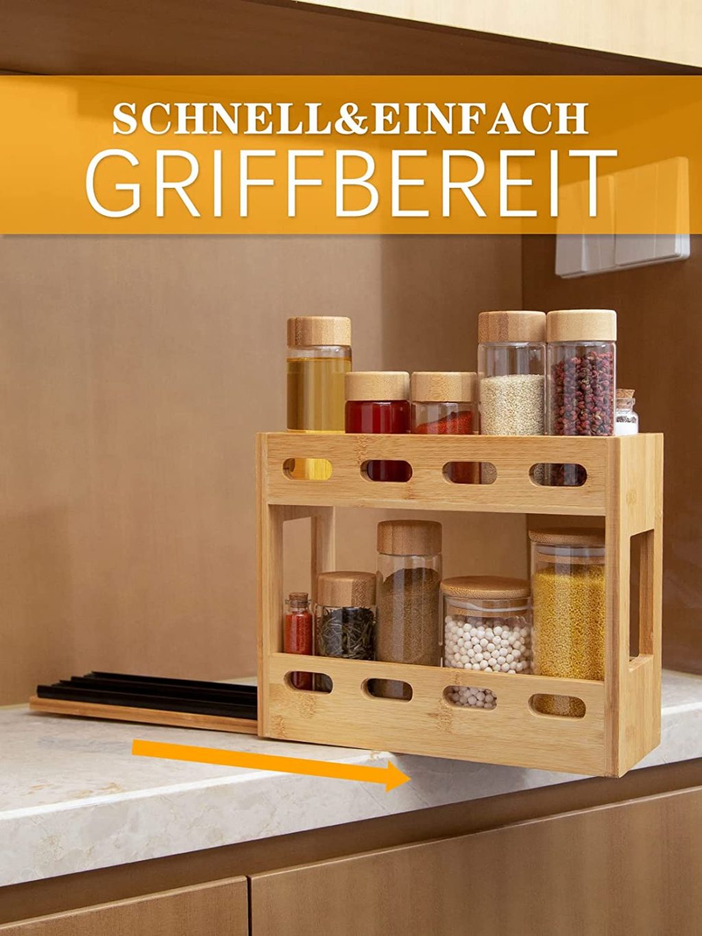 Bamboo Spice Rack