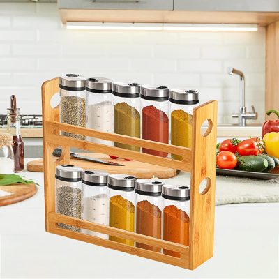 Wooden Spice Bottle Holder