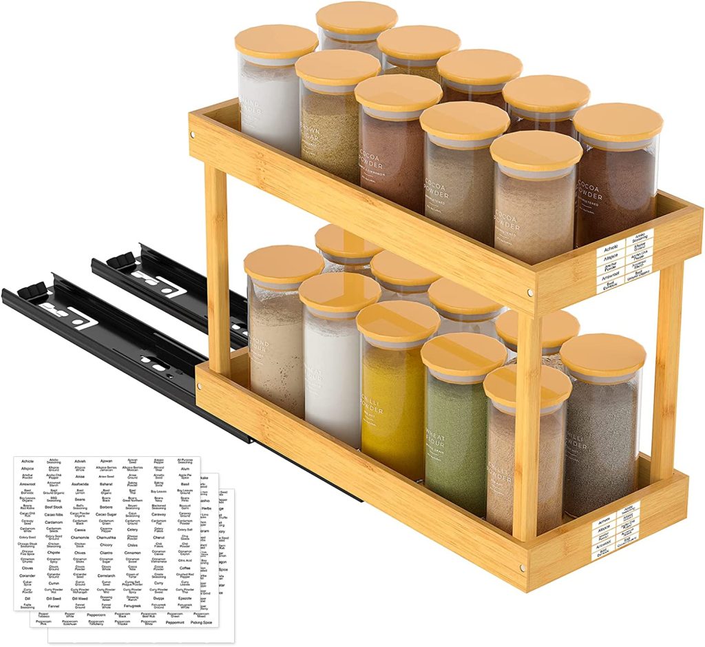 bamboo spice rack