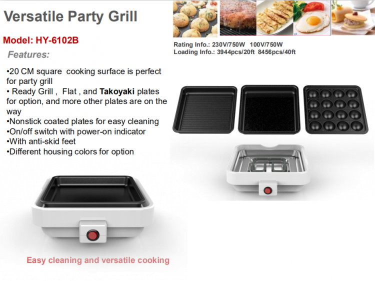 versatile party grill