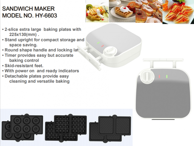 sandwich maker with storage