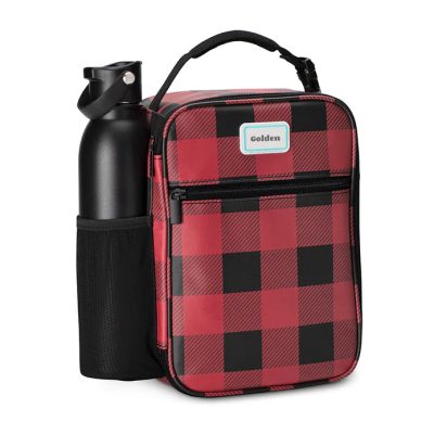 swig-life-signature-boxxi-lunch-bag-buffalo-plaid-front-with-water-bottle