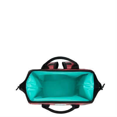 swig-life-signature-packi-backpack-cooler-buffalo-plaid-overhead-open