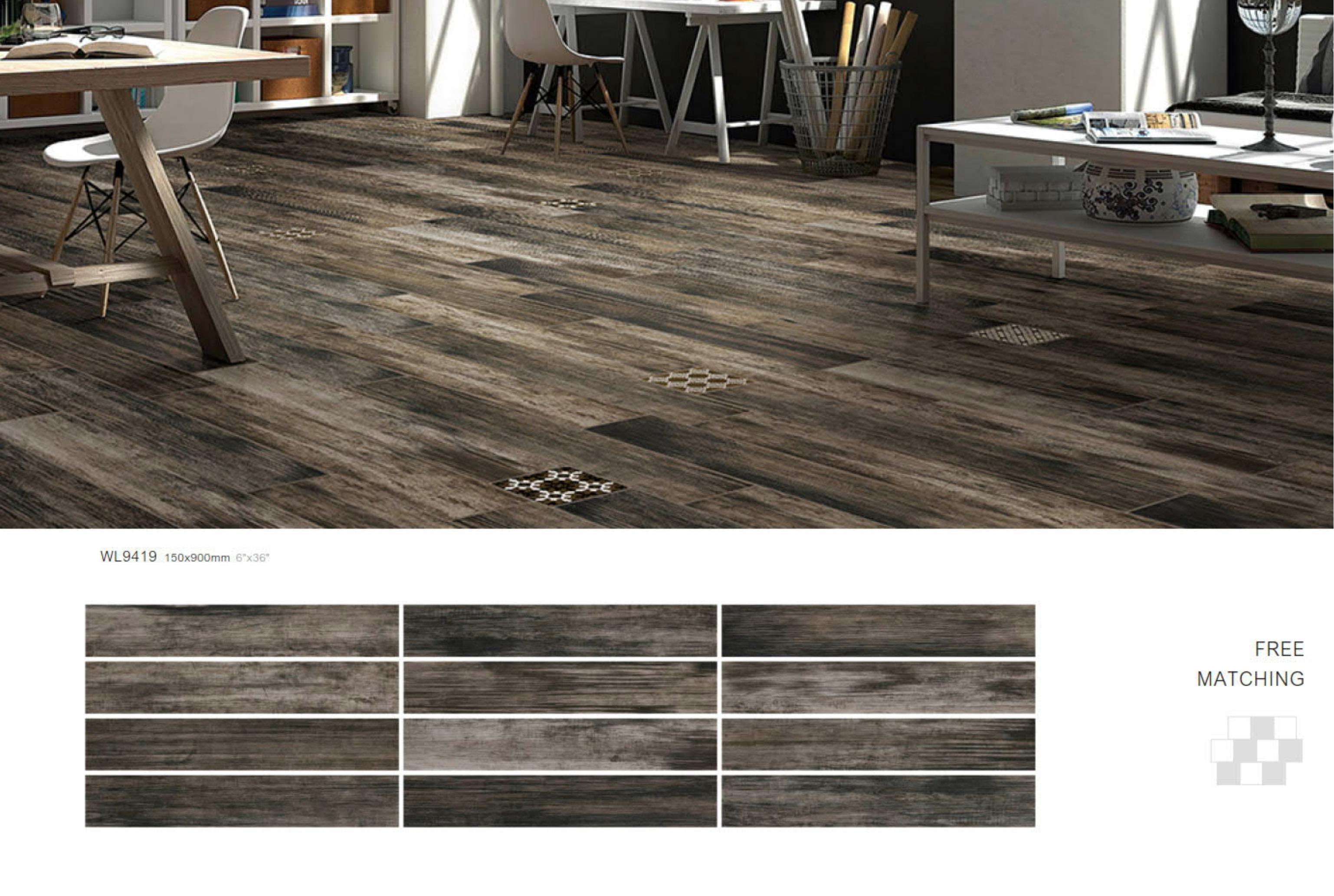 wood look ceramic tile Modern design - MagiCeramic Tile