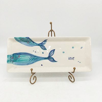 earthenware square plate