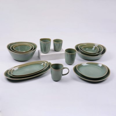 reactive stoneware dinnerware set