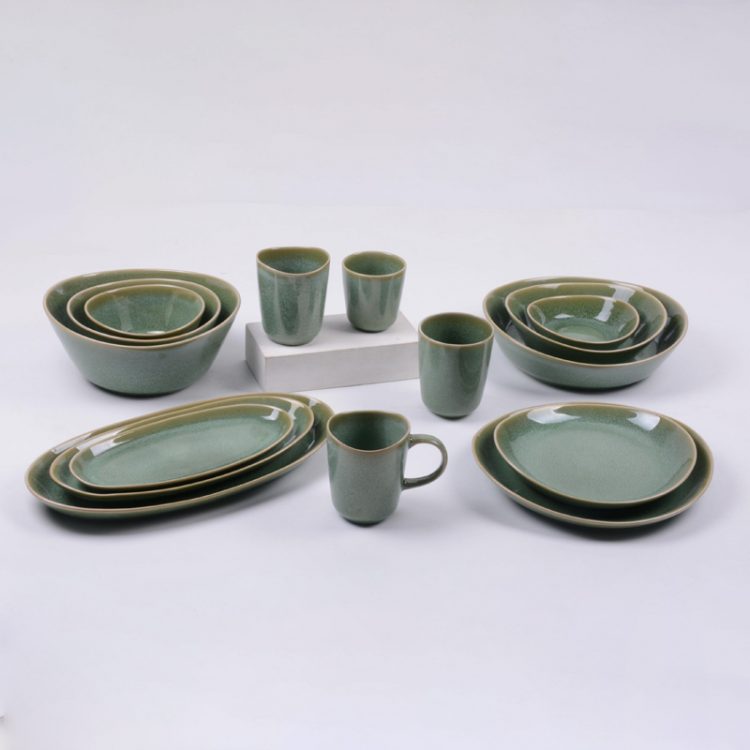reactive stoneware dinnerware set