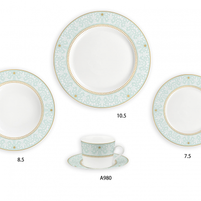 Blue porcelain dinner plates