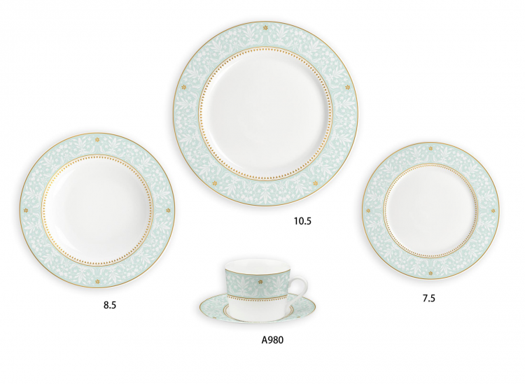 Blue porcelain dinner plates