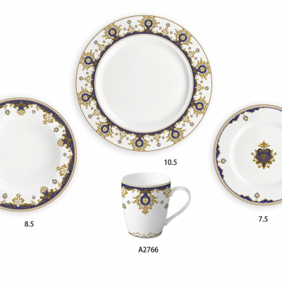 Ceramic Multicolor Fine Porcelain Kitchen Spanish Floral Design New Bone China