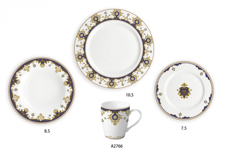 Ceramic Multicolor Fine Porcelain Kitchen Spanish Floral Design New Bone China