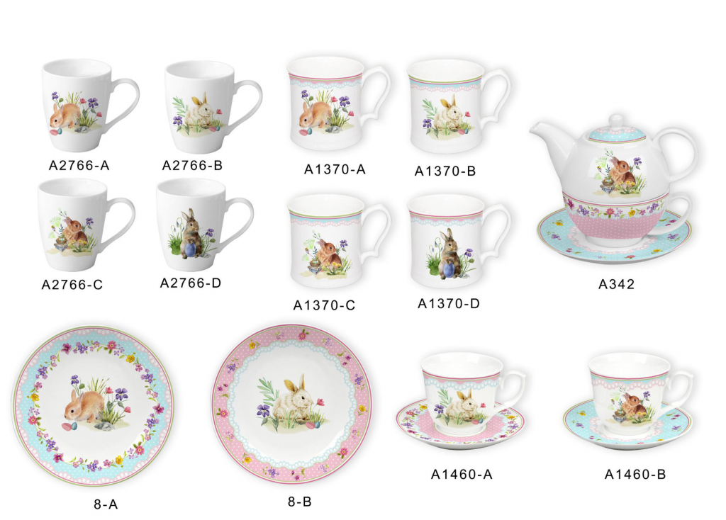 Ceramic Multicolor Fine Porcelain Kitchen Spanish Floral Design New Bone China