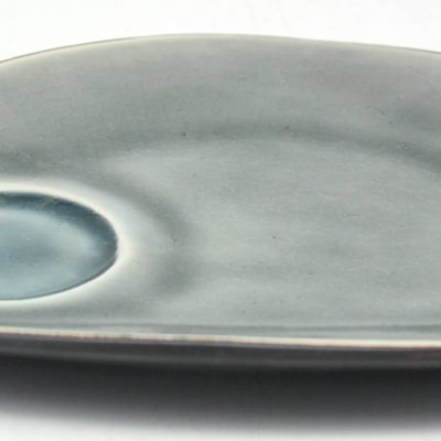 stoneware reactive dinner plate