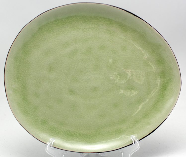 stoneware reactive dinner plate