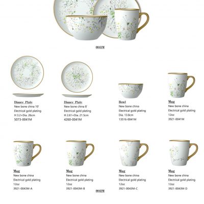 16-Piece mikasa dinnerware set rimmed gold tableware