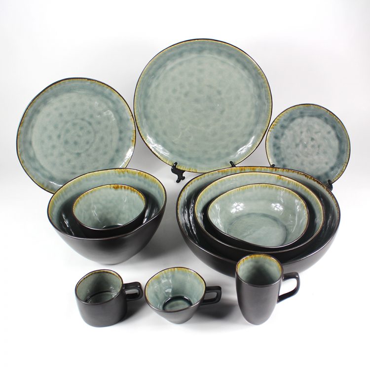 crackle glaze dinnerware