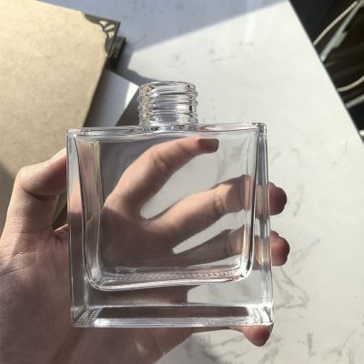flat perfume glass bottle