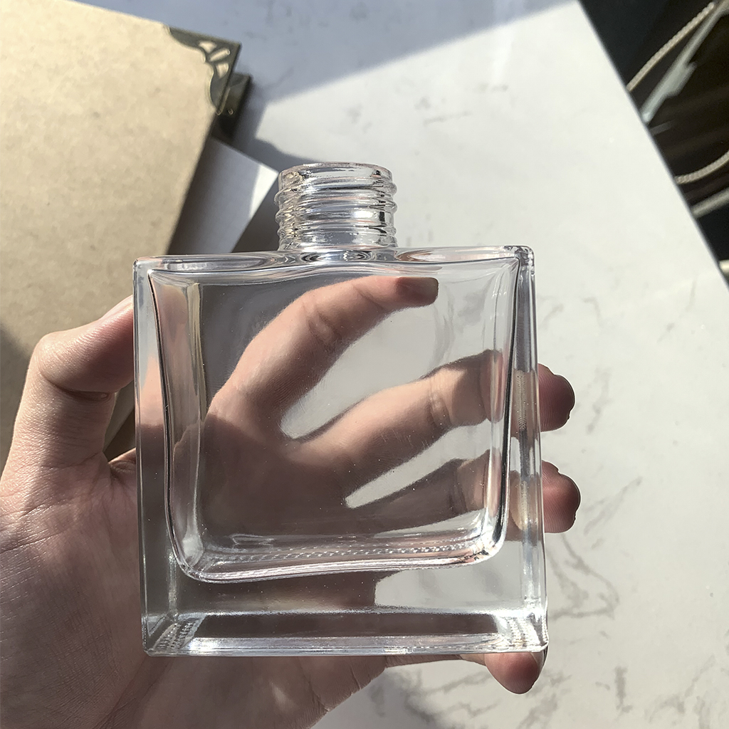 flat perfume glass bottle