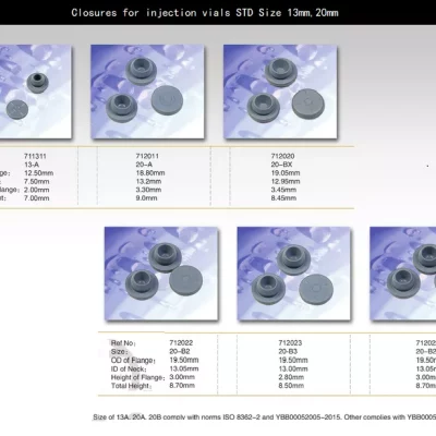 closures for infusion vials