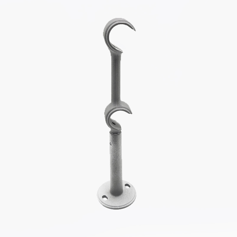extensive double aluminum curtain rod bracket