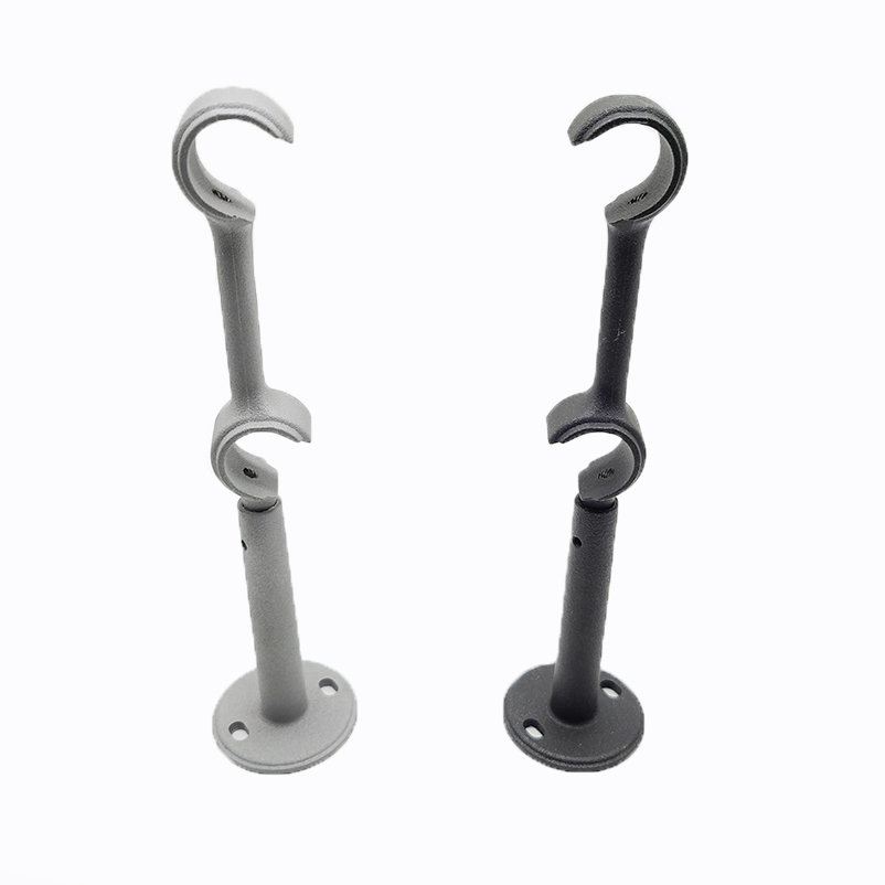 extensive double aluminum curtain rod bracket